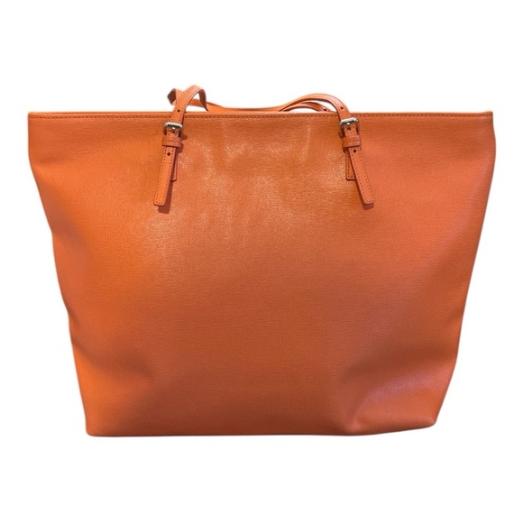Furla Orange Large Leather Handbag Adjustable Straps - Picture 2 of 10
